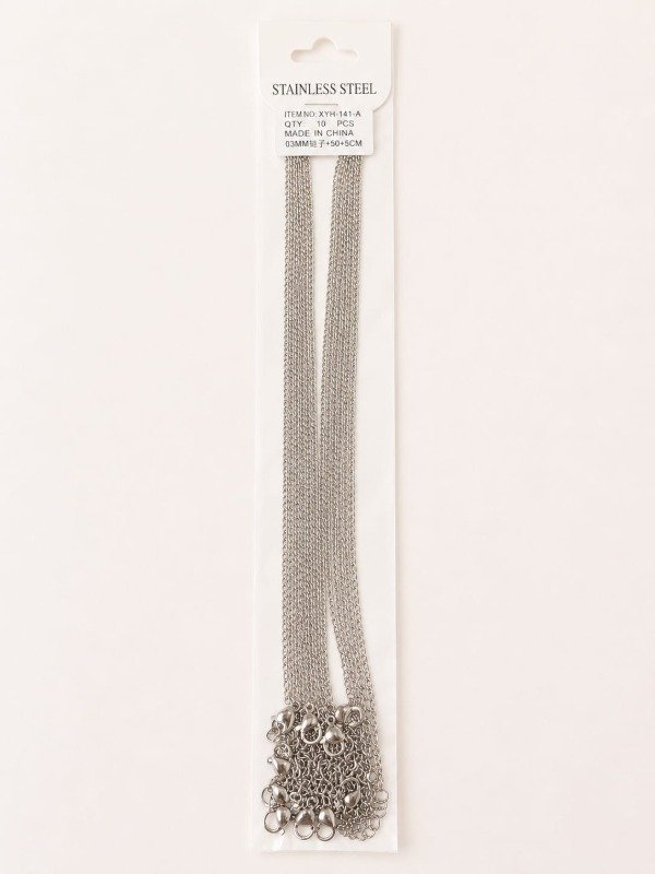 Producto - CADENA PLATEADA FINA 10PCS