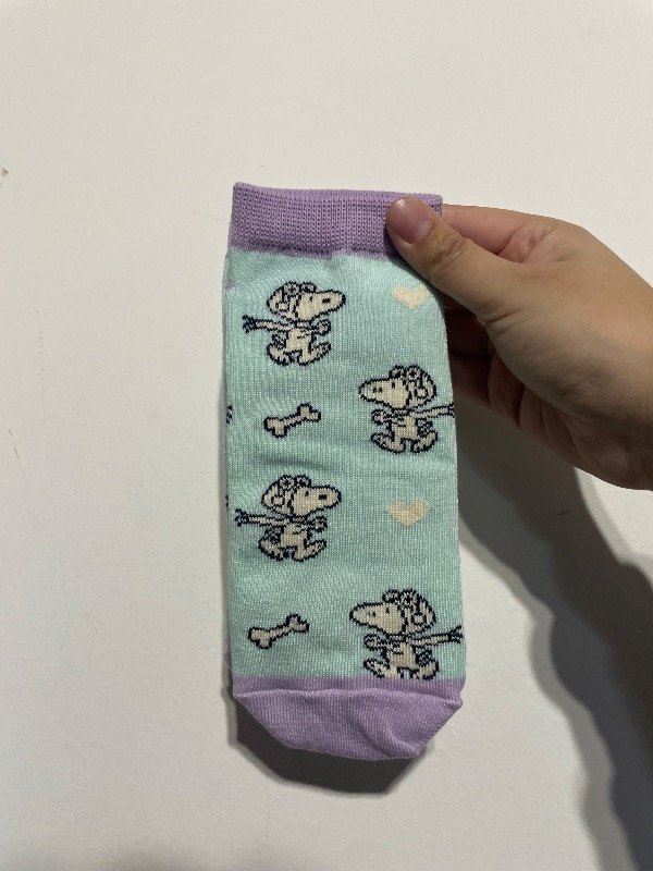Producto - Soquete adulto Snoopy celeste y lila