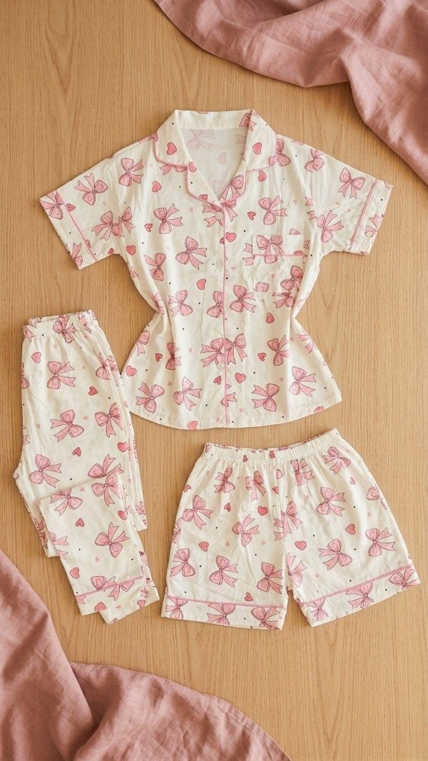 Producto - Pijama camisero 3 piezas MOÑOS
