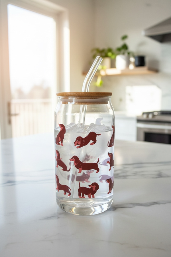 Producto - VASO Y SORBETE DE VIDRIO CON TAPA DE BAMBÚ 480ml - 8