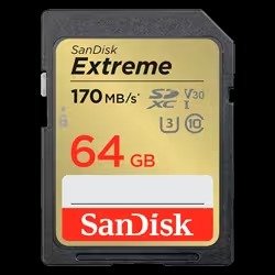 Producto - SanDisk SD Extreme 64GB 170Mbs - SDSDXV2-064G-GNCIN