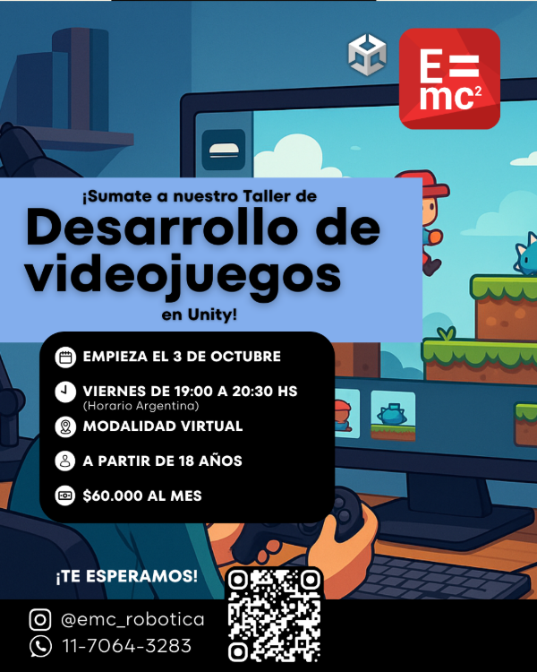 Producto - Desarrollo de Videojuegos en Unity VIERNES 19 a 20:30 hs (curso completo)