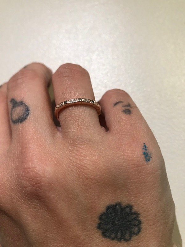 Producto - Anillo Cristales - Oro Rosa