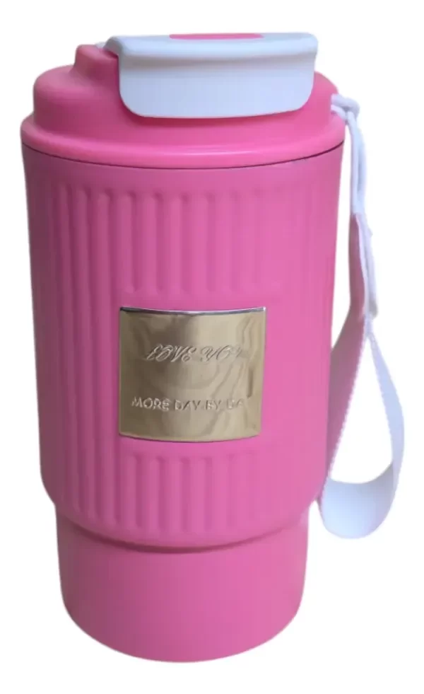 Producto - Vaso Térmico Doble Pico Cafetero Acero Inoxidable 450
