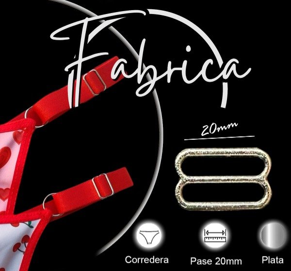Producto - Corredera zamac de 20 mm (20 unidades)