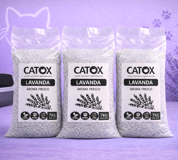 Producto - Arena Sanitaria Aglomerante Aroma Lavanda Bulto x 21 KG - ENVÍO GRATIS