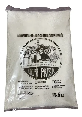 Producto - Harina De Trigo INTEGRAL Agroecológica Don Paisa 5Kg