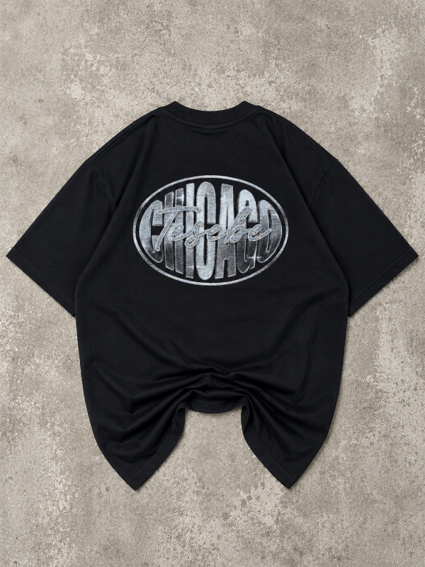 Producto - Remera Oversize Chicago Negra - 0