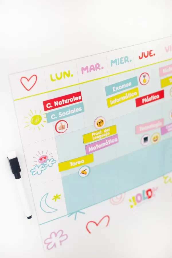 Producto - CALENDARIO ESCOLAR SEMANAL IMANTADO