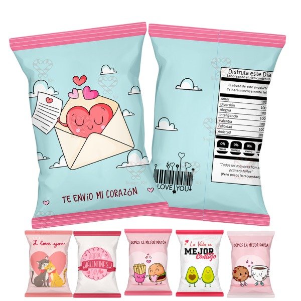 Producto - Kit Imprimible San Valentin ChipBags Bolsitas Editable