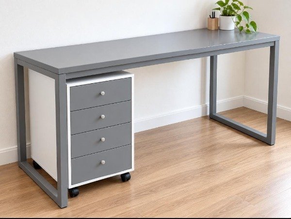 Producto - Escritorio 180x60 con pasacables + cajonera movil - 2