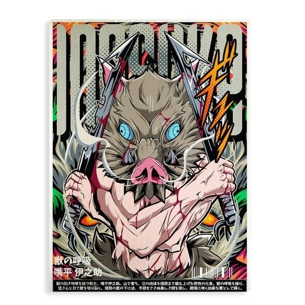 Producto - Alfombra Kimetsu No Yaiba Demon Slayer Inosuke