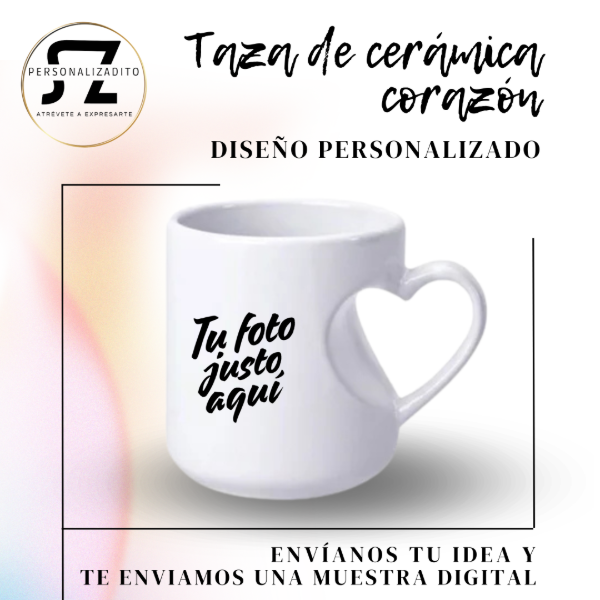 Producto - Taza corazón personalizada