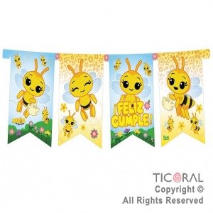 Producto - BANDERIN CUMPLEANOS ABEJITA