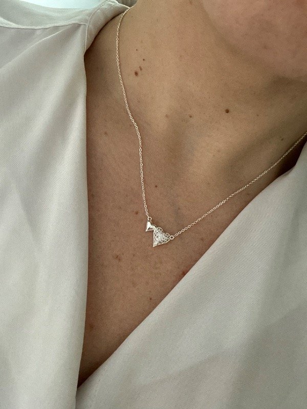 Producto - Collar corazones silver
