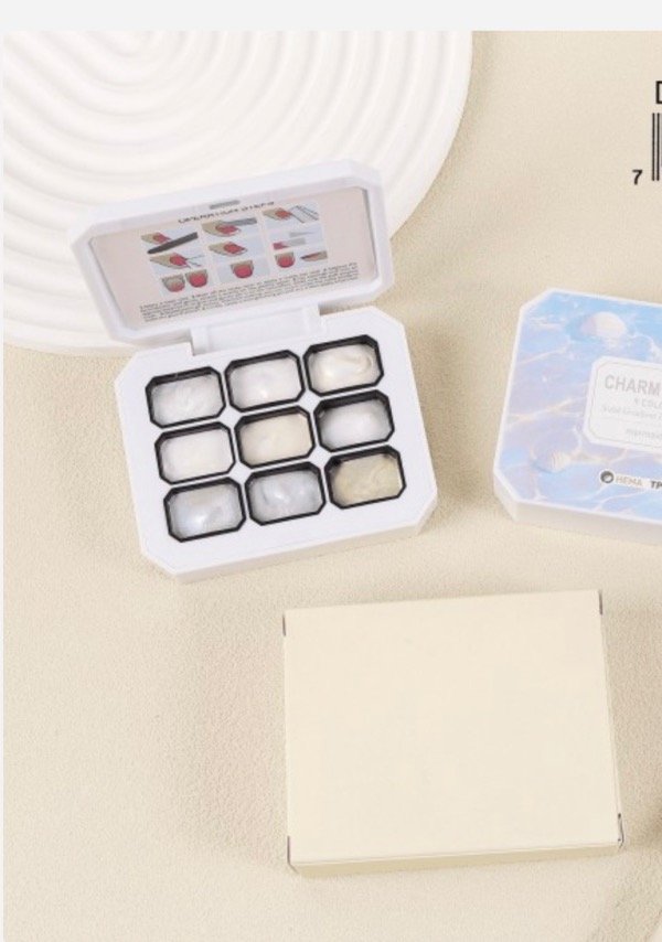 Producto - Paleta de esmalte sólido letra E para efecto aura/baby boomer