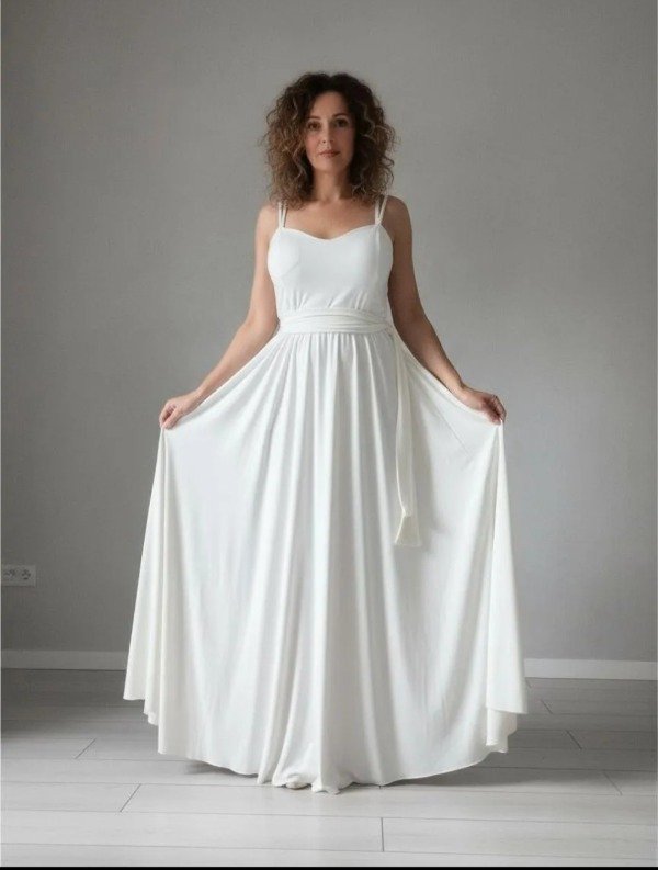 Producto - Vestido novia blanco talles grandes elastizada - 0