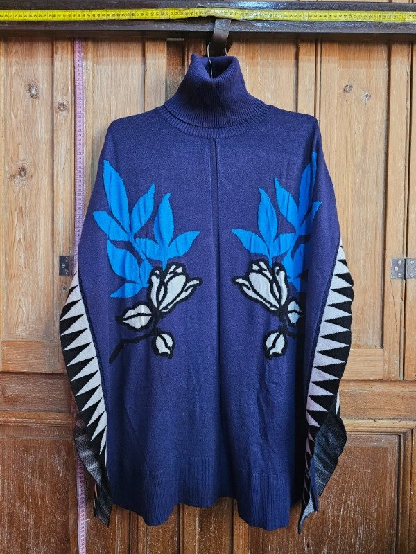 Producto - Poncho Justa Petra Azul t.U