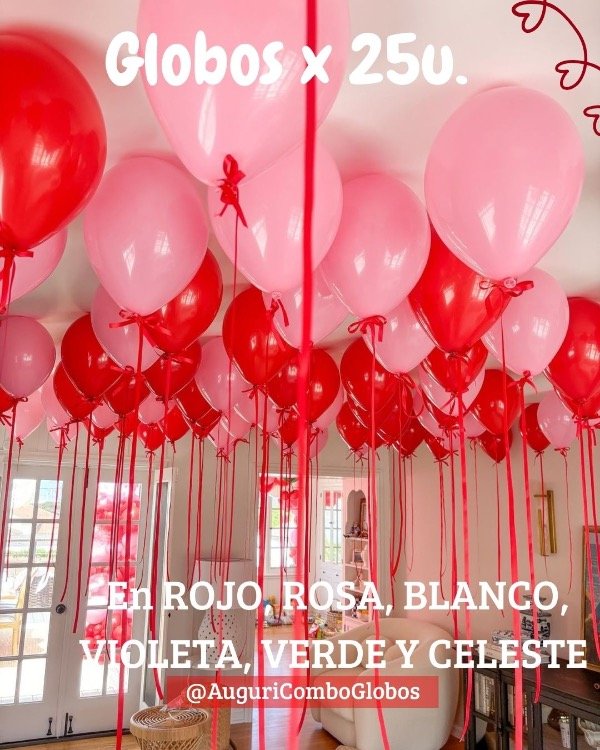 Producto - Globos 12pulg Rojos o Rosas 25u