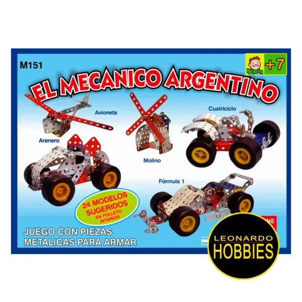 Producto - El Mecánico Argentino 151 Piezas Mecano 151