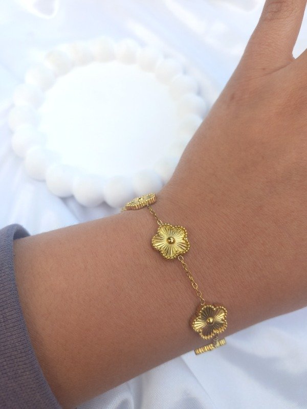 Producto - pulsera trebol golden