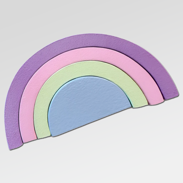 Producto - Arcoíris de madera 4 arcos GEORGIA - 18 cm - Juguete Waldorf