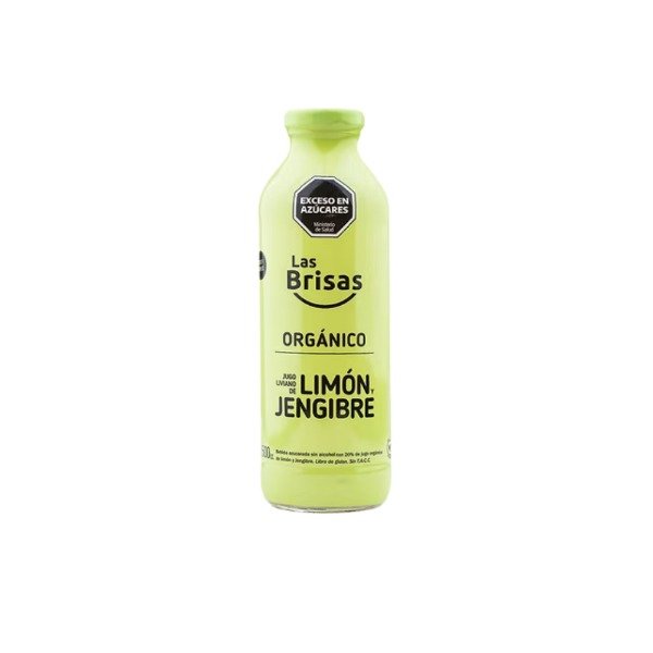Producto - LAS BRISAS JUGO ORGÁNICO DE "LIMÓN Y JENGIBRE" X 500 ML