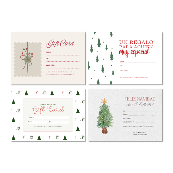 Producto - PACK GIFT CARD NAVIDAD 10x14cm