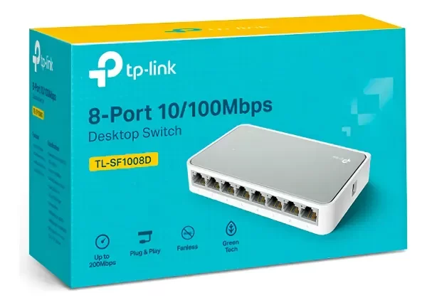 Producto - Switch TP-Link TL-SF1008D serie LiteWave para sobremesa con 8 puertos a