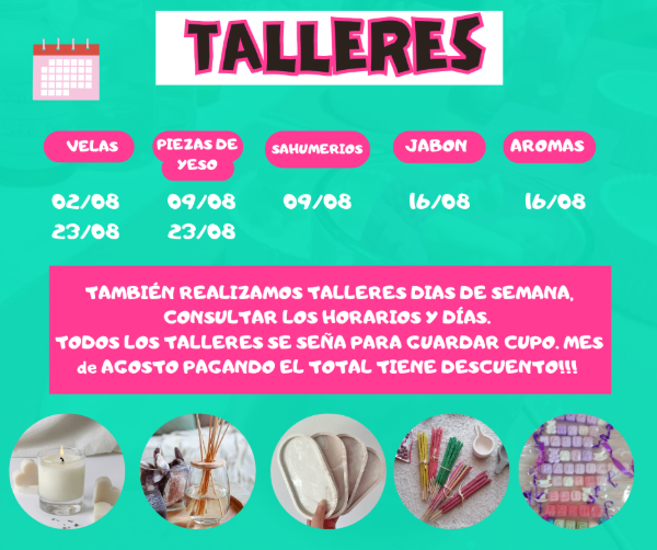 Producto - Talleres Fechas Agosto