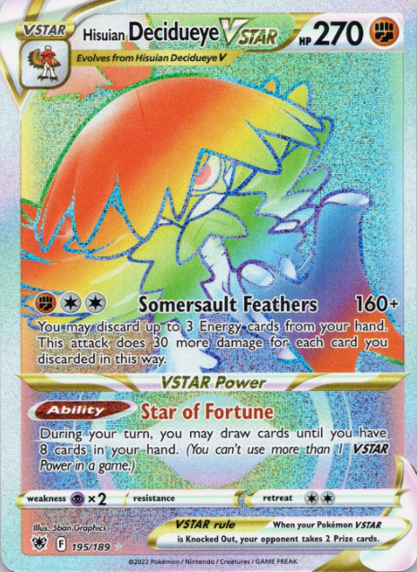 Producto - Hisuian Decidueye VSTAR Hyper Rare - 195/189 - Astral Radiance - Holo