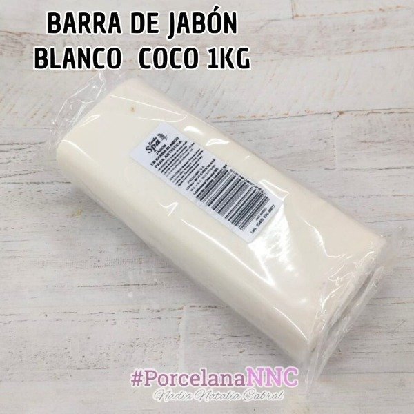 Producto - Barra De Jabon Glicerina Blanca Coco Spa 1 Kg