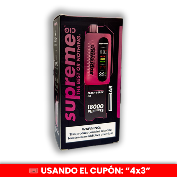Producto - Supreme Cig  - Peach Berry Ice (18.000 PUFFS)