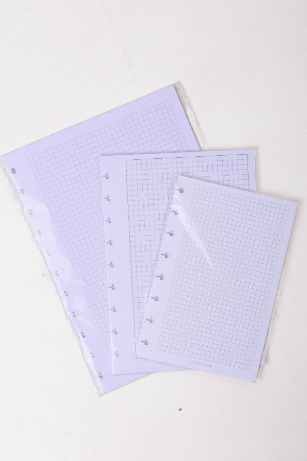 Producto - Repuesto Cuadriculado x 30 hojas para cuaderno con sistema de discos