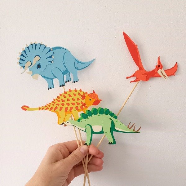 Producto - Set x 3 Toppers Dinos