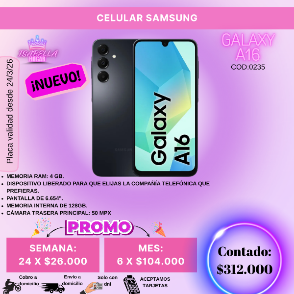 Producto - CELULAR SAMSUNG A16