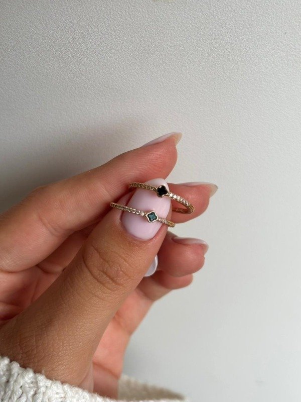 Producto - anillo flor vc piedra verde - 1