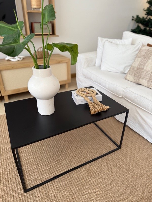 Producto - Mesa Ratona rectangular Hierro Negra