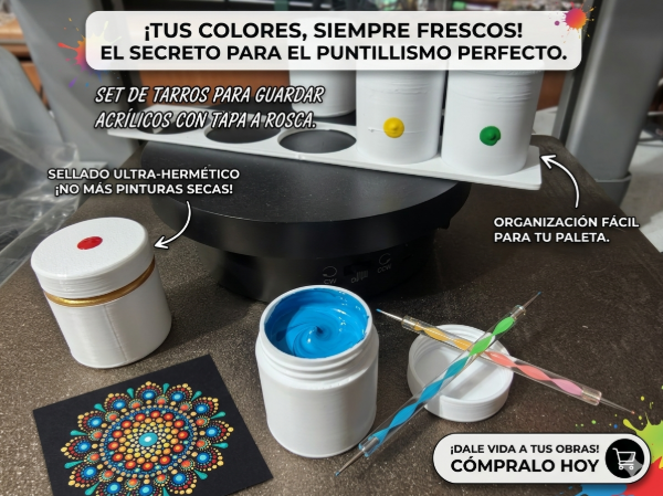 Producto - Tarritos x5 con base para pinturas