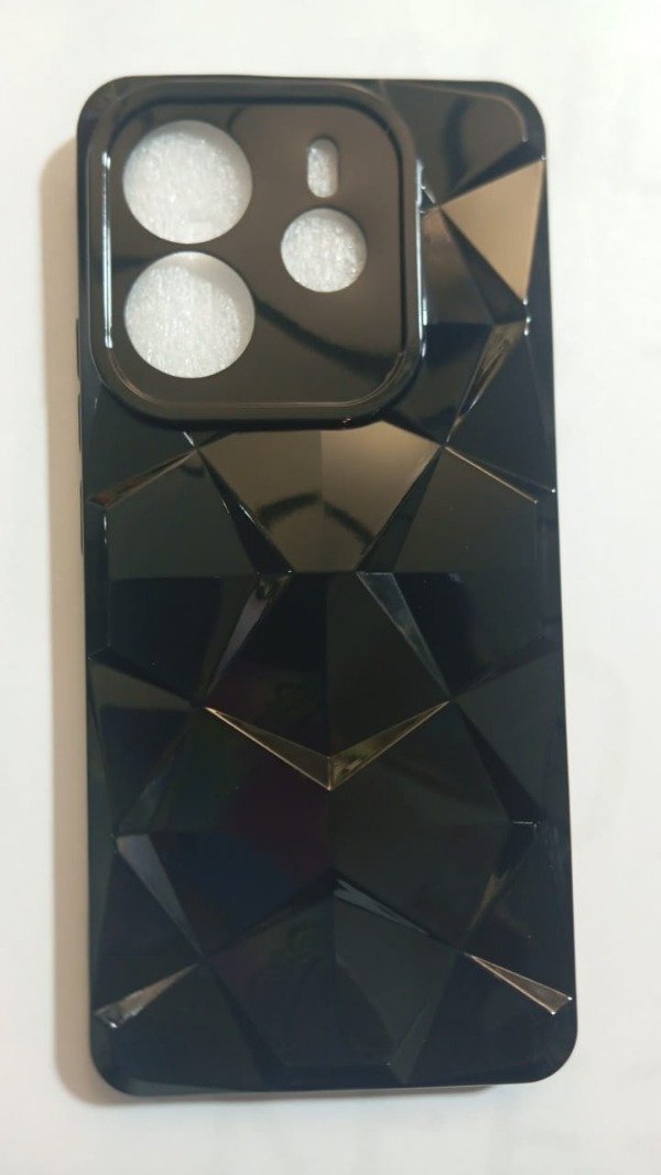 Producto - Funda Textura Rombos Negro para Xiaomi Redmi Note 14