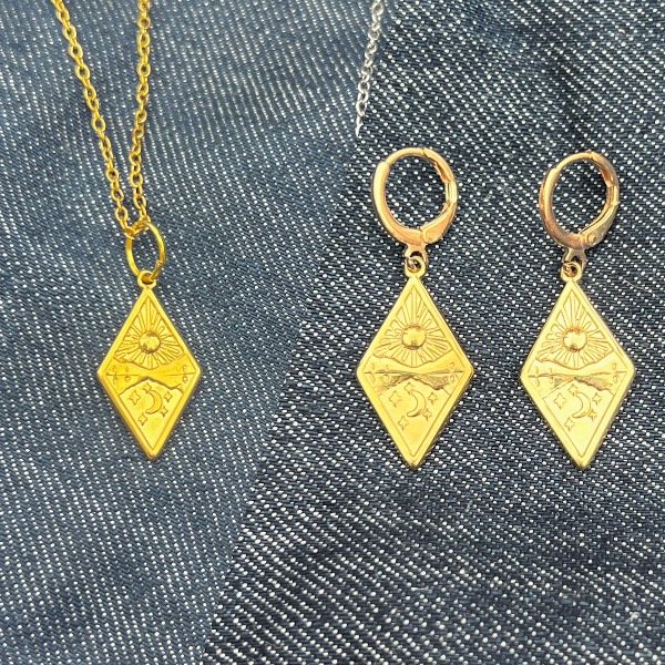 Producto - COLLAR Y AROS AFTERNOON DORADO