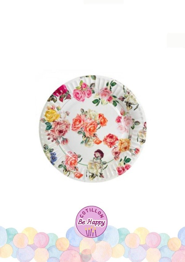 Producto - Platos Flores Vintage x6un