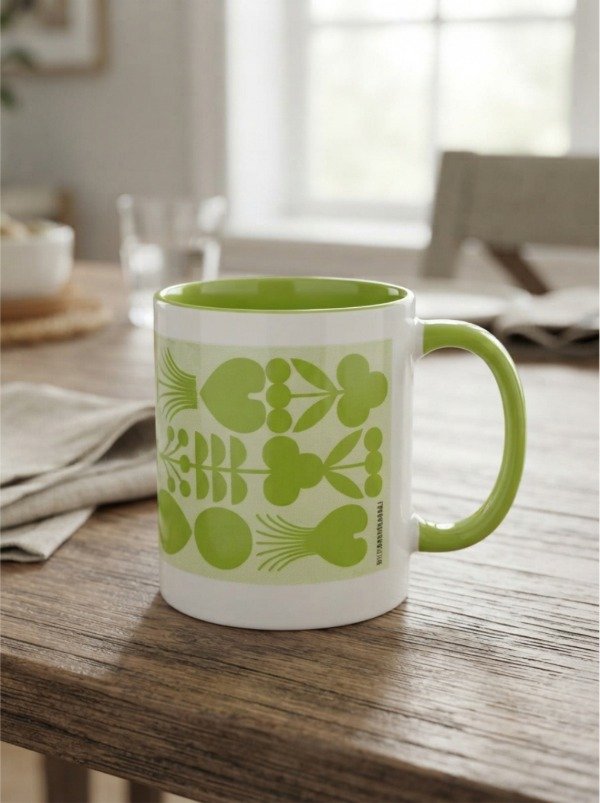 Producto - Taza Verde Perico / Naturaleza