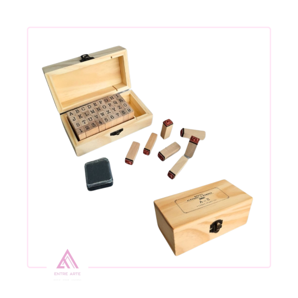 Producto - SELLO DE MADERA ABC C/CAJA