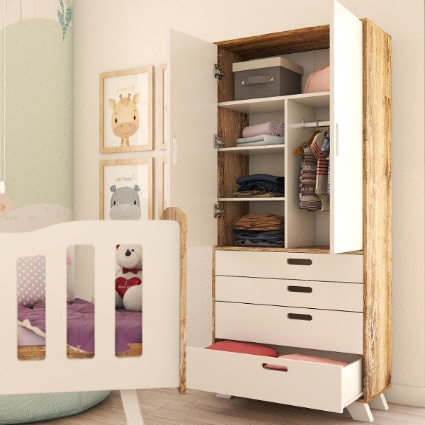 Producto - Ropero Nordic de 90 cm de ancho