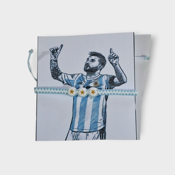 Producto - Pulsera Messi Campeón del Mundo 3 estrellas