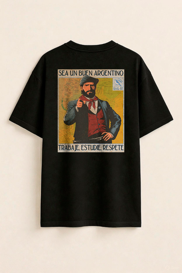 Sea un buen argentino oversize unisex negra