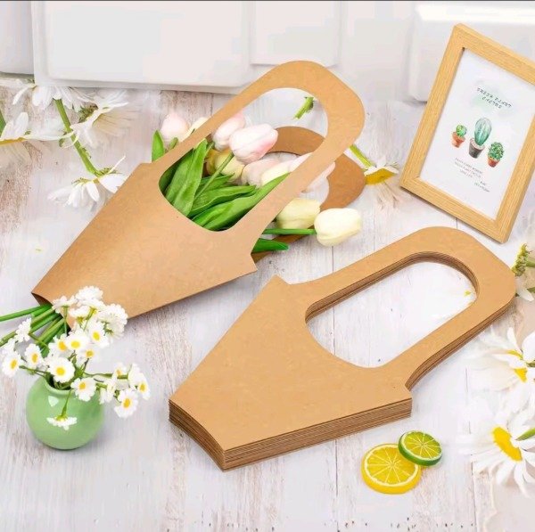 Producto - BOLSA CON MANIJA  FLOWER MADERA x (2 unidades)