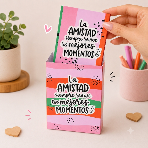Producto - Kit Imprimible Día del Amigo 6 Cajitas con Mini Álbum para Fotos