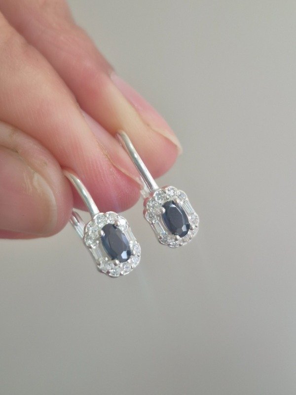 Producto - Aros piedra negra